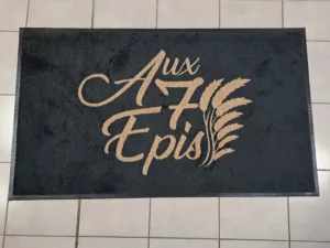 Paillasson imprimé pour restaurant